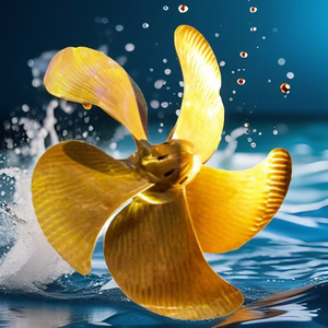 Marine Ni-AI Bronze (Cu3, Cu4) stainless steel five-blade fixed pitch propeller, forLarge container propeller
