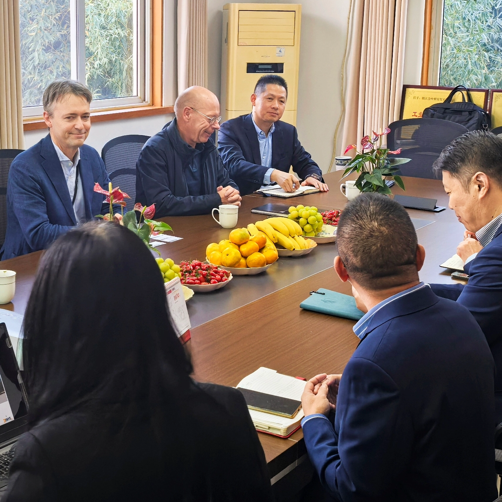 Mr.Bernd Bertram,Vice Presidint,Propulsion business Marine Power Wartsila ,and his team visted Zhenjiang Jinye Propeller Co.,ltd on Nov 7 2024