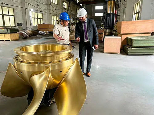 Marine propulsion components manufacturing workshop at JINYE