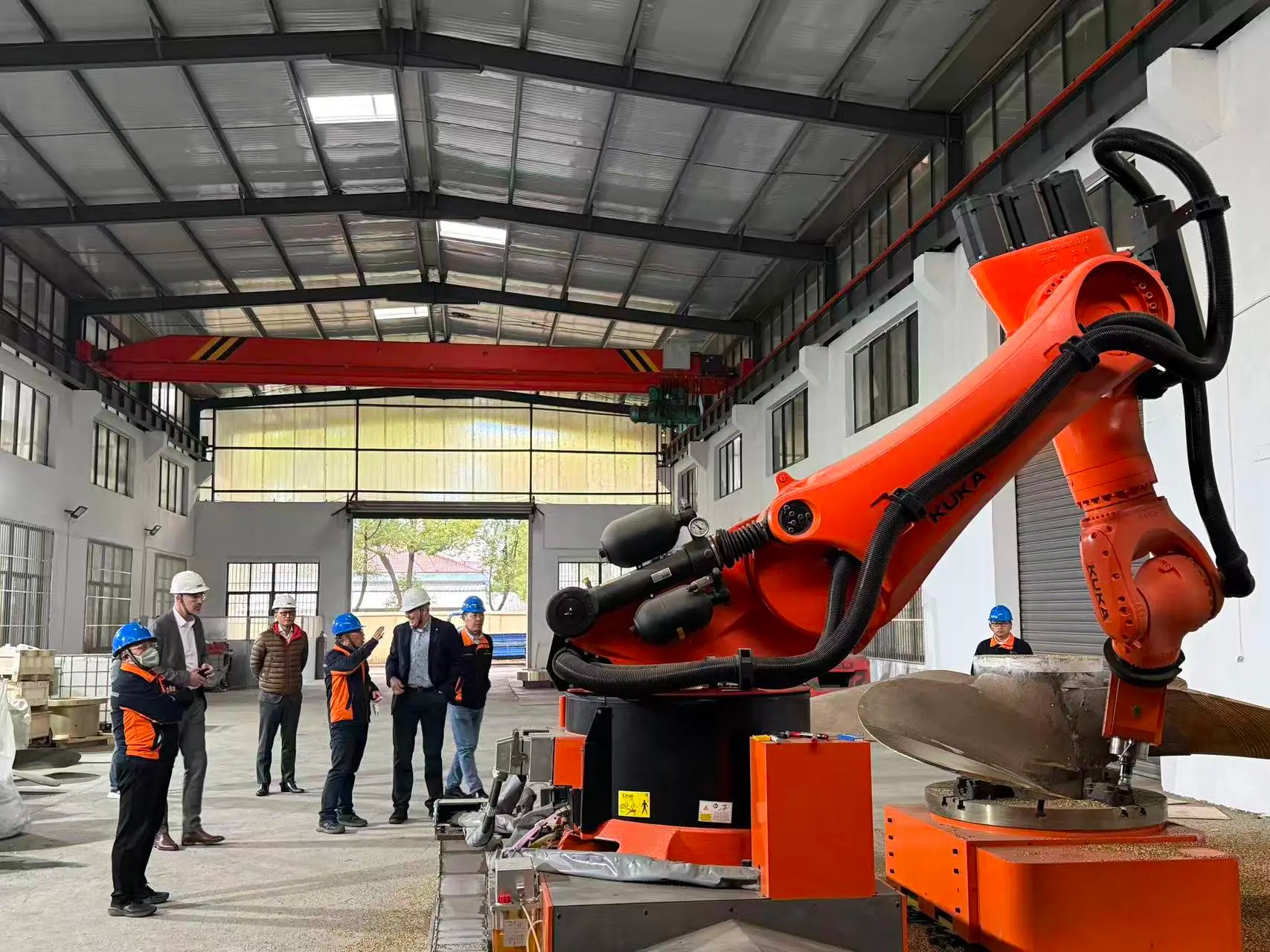 SCHOTTEL representatives inspect JINYE production workshop
