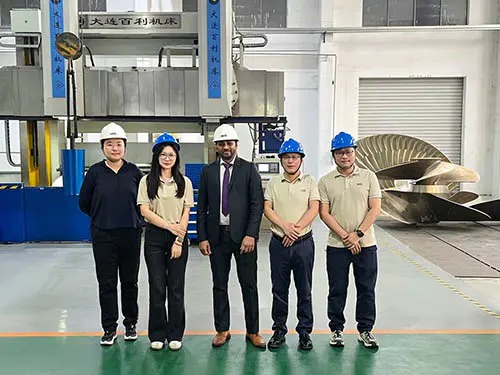 JINYE factory tour for marine propulsion technical exchange